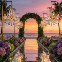 Lustres et suspensions pour décoration de mariage, luminaires de table et de fond de scène