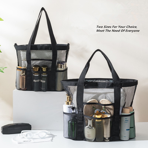 <span class=keywords><strong>Sac</strong></span> de piscine étanche de grande capacité Shopping en plein air Voyage Vocation Natation Multipockets Summer Tote Mesh Beach Bag Women - Product Image 4