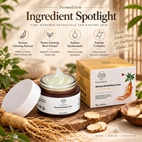 Crème Visage au Peptide de Ginseng Coréen Fermenté Anti-Âge Raffermissante Lissante Hydratante Éclaircissante Renouvellement Cutané