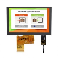 Panel Sentuh Kapasitif CTP Multi-Touch AG AR AF I2C Layar Sentuh 5 Inci 800x480 Modul LCD TFT Struktur G+G Kecerahan 500cd/m