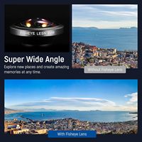 Objectif Fisheye HD 8 mm NEEWER pour téléphone, grand angle 220° pour objectif à filetage de 17 mm, objectif Fisheye pour iPhone - LS-29