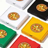 Boîtes à pizza personnalisées en gros avec logo imprimé, imperméables, biodégradables, jetables, en carton ondulé, pour restaurants