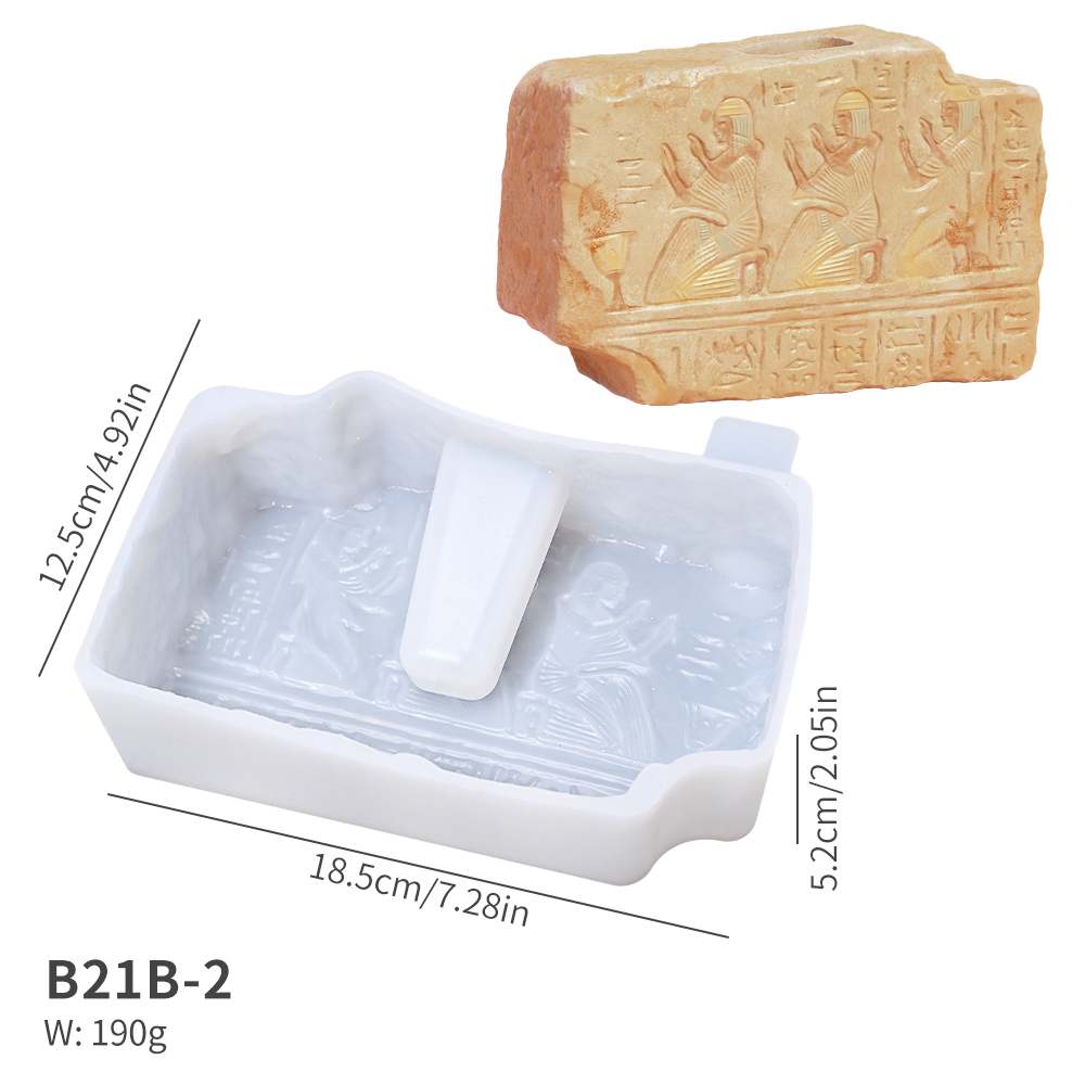 B21B--2 Moule pour vase en tablette de pierre blanc