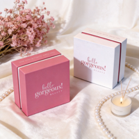 Boîte cosmétique rigide en carton blanc rose éco-responsable personnalisée, boîte cadeau haut de gamme pour supermarché, emballage de bijoux et de soins de la peau
