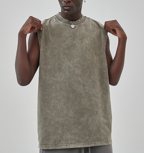 Canotta Sportiva da <span class=keywords><strong>Uomo</strong></span> Stile Hip Hop, Senza Maniche, in Poliestere Lavato, Traspirante e ad Asciugatura Rapida, Personalizzabile per Bodybuilding - Product Image 1