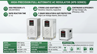 EV Precision AVR Fast-Response 7.5KVA Single Phase Copper SVC Voltage Stabilizer for Charging Stations 220V KPD-7.5