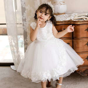 Nuevo Vestido de Princesa para Bebé, Ropa de Bautizo para Niña, Vestido con Apliques de Flores para Boda, Primer Cumpleaños - Product Image 2