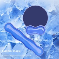Repose-poignets en silicone transparent respirant pour clavier et souris, idéal pour le bureau et l'utilisation transfrontalière.