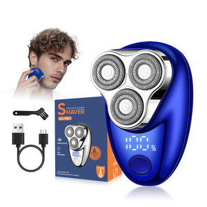 Portable Mini <b>Shaver</b> for Men Three-Blade Magnetic Hair Trimmer With USB Power Source Home Hotel Use Triple Blade <b>Shaver</b> - Product Image 1