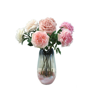 Rosa Austin Artificial con Tacto Realista y Humectante, Ramo Simulado para Fotografía, Rosa de Té con Borde Ondulado, Planta Artificial - Product Image 5