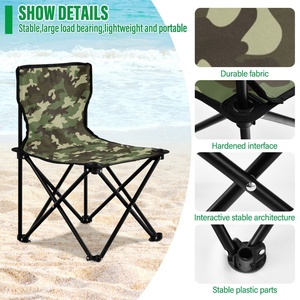Silla Plegable Portátil con Diseño de Camuflaje Personalizado para Jardín, Playa, Pesca y Actividades al Aire Libre - Product Image 4