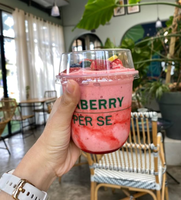 Logo personnalisé transparent épaissi 8oz 12oz 16oz 24oz Bol jetable en plastique pour smoothie yaourt Bol à salade Slash Acai avec couvercle