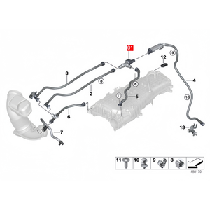 Alta calidad 13907643106 Auto otras piezas del motor sistema de suministro de combustible válvula de ventilación para BMW F30 F80 G23 G83 B48 B16 - Product Image 6