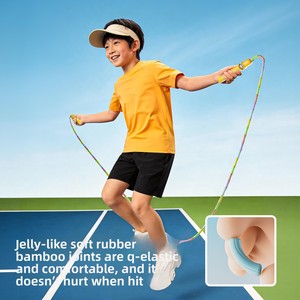 Corde à sauter amusante en forme de joint de bambou <span class=keywords><strong>pour</strong></span> l'école primaire des enfants, fitness et santé, corde d'entraînement <span class=keywords><strong>pour</strong></span> débutants - Product Image 2