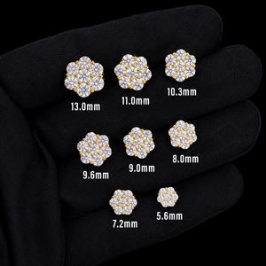 Bulk Wholesale Multi Size Cluster Moissanite Flower <b>Stud</b> Earrings 925 Sterling <b>Silver</b> VVS Diamond Luxury Fine Jewelry Men Women - Product Image 2