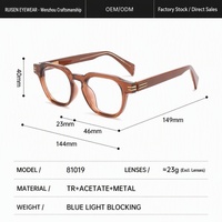 Lunettes optiques vintage carrées pour femmes, verres PC anti-lumière bleue, monture intégrale en acétate TR, charnière à ressort, pour prescription, OEM ODM