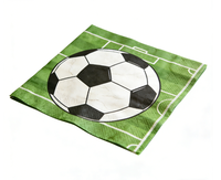 Serviettes en papier jetables pour fête de football, décoration de table sur le thème du sport, serviettes en papier à motif de football classique, décoration de fête pour les fans de l'équipe
