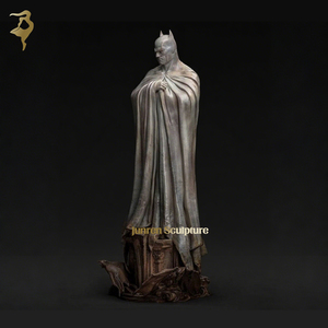 Collezione regalo di affari metallo Cast arti realistico piccolo ottone <span class=keywords><strong>Batman</strong></span> statue bronzo <span class=keywords><strong>Batman</strong></span> statuette con Base in marmo - Product Image 4
