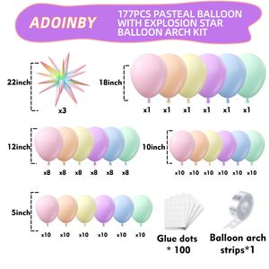 Kit <span class=keywords><strong>de</strong></span> Arco <span class=keywords><strong>de</strong></span> <span class=keywords><strong>Globos</strong></span> <span class=keywords><strong>de</strong></span> Látex en <span class=keywords><strong>Colores</strong></span> Pastel Rosa y Amarillo Macaron <span class=keywords><strong>con</strong></span> Estrella Explosiva en Degradado <span class=keywords><strong>para</strong></span> Decoración <span class=keywords><strong>de</strong></span> Fiestas <span class=keywords><strong>de</strong></span> <span class=keywords><strong>Cumpleaños</strong></span>, Bodas y Pascua - Product Image 2