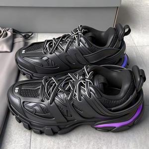 2026 Designer Track 3.0 Retro <b>LED</b> Running <b>Shoes</b> EVA Midsole Doodle Pattern Zip Closure Microfiber Upper PVC Outsole Light Weight - Product Image 3