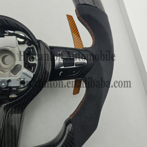 Derniers produits : Volant de voiture en fibre de carbone et cuir avec LED pour BMW Série 3, Série 5, F10, F20, F30, F90, F01, F02 - Product Image 2