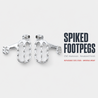 Nouvelles repose-pieds universelles antidérapantes en alliage d'aluminium CNC pour moto, motocross, enduro, accessoires de modification, style chinois