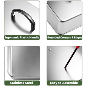 Couverture de barbecue en acier inoxydable durable avec couvercle en dôme, rétention de chaleur et poignée facile à saisir pour la cuisson en extérieur - Product Image 2