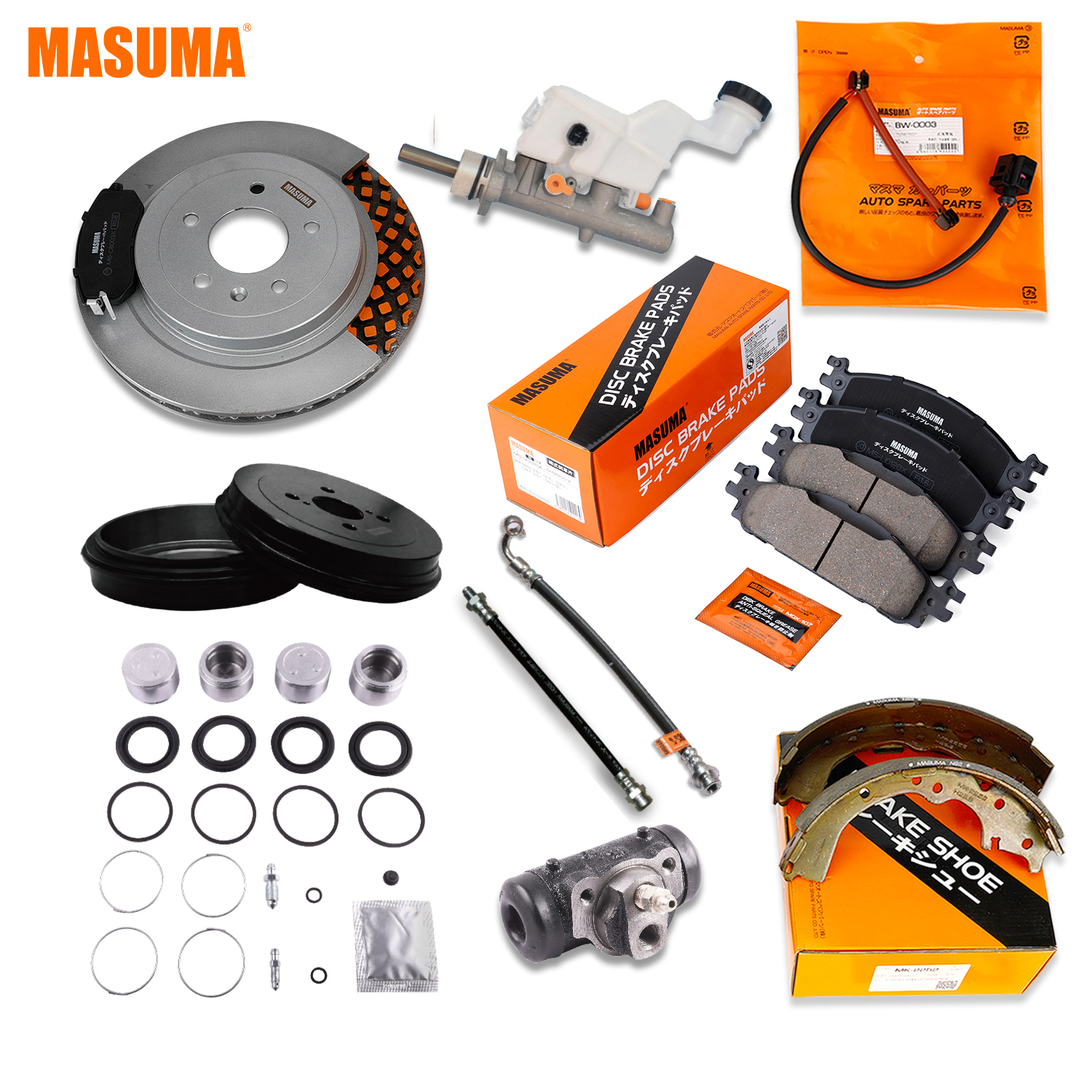 MS-1458N MASUMA ODM Auto No Noise Front Axle Brake Pad for