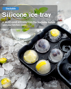 Molde de Silicona Personalizado para Hacer Bolas de Hielo, Bandeja para Cubitos de Hielo para Whisky - Product Image 2