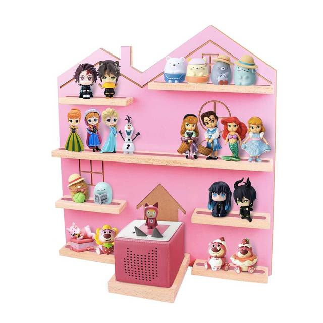 Wooden Storage Tonie Box Shelf for Tonie Figures Holder Music Box and Magnetic Toy Figures Children's Shelf