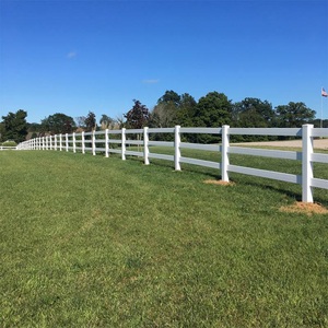 Aochi nhà máy lâu dài hai đường ray PVC ngựa hàng rào cho mở trang trại và đua theo dõi với UV bề mặt kháng - Product Image 5