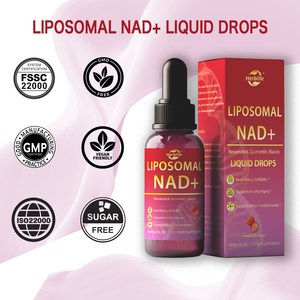 Haccp OEM ODM Liposomal NAD+ Liquid Drops 60 ML Resveratrol Quercetin Niacin Dietary <b>Supplement</b> Boost Energy Vitality - Product Image 3