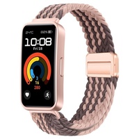 Bracelet de montre pour Huawei Band 10, bracelet en nylon tressé de 22 mm avec fermoir magnétique pour Huawei Band 8/9