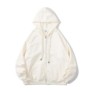 BYAG1022L Sweat à capuche oversize personnalisé en molleton 350GSM, poids lourd, essentiel, de haute qualité, ample, à fermeture éclair, unisexe - Product Image 5