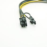 15 pines SATA macho a 8 pines (6 + 2 pines) PCI-Express hembra tarjeta de vídeo Cable adaptador de corriente 20cm para tarjeta gráfica
