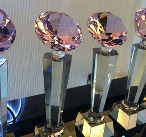 Rosa diamant kristall <span class=keywords><strong>Award</strong></span> trophäe MH-J0784 - Product Image 2