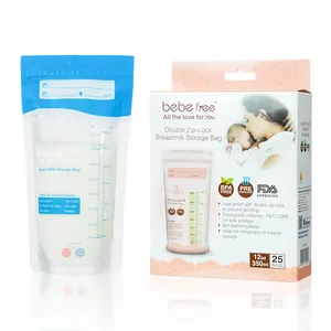 High Quality Leak Proof Baby Food Standing Up Pouch Breastmilk Storage Bags BPA Free Breast Milk Cooler Storage Bag