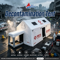 Tente de secours médicale multifonctionnelle gonflable, résistante aux intempéries et ignifuge, pour les interventions en cas de catastrophe et les opérations sur le terrain