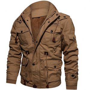 Chaqueta de chándal de estilo <span class=keywords><strong>militar</strong></span> cálido de lana gruesa de invierno para <span class=keywords><strong>hombre</strong></span>, chaqueta de talla grande, abrigo - Product Image 1