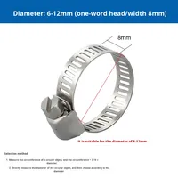 Collier de serrage en acier inoxydable 304 pour tuyaux d'eau et de gaz avec fonction de serrage Fabriqué en Chine continentale