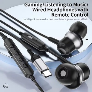 Écouteurs filaires Type-C avec microphone pour diffusion en direct, karaoké et enregistrement, écouteurs intra-auriculaires filaires pour le chant et le jeu - Product Image 4