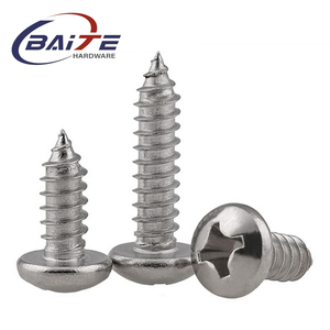 304 vít tự khai thác bằng thép không gỉ Đầu phẳng với khe cắm chéo GB845 Hệ thống đo lường tiêu chuẩn inch - Product Image 4