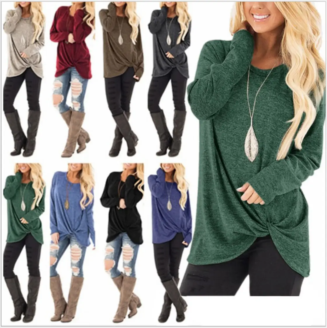 Loose size Tunic Tops for Leggings for Women Long Sleeve V Neck T Shirts Casual Loose Fit