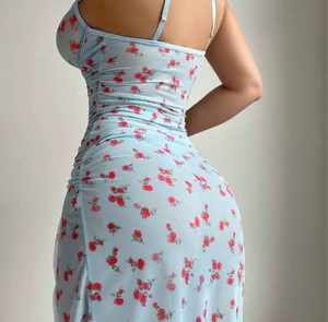 女式性感钩编长裙连衣裙Cosplay风格印花修身雪纺透明内衣 - Product Image 5