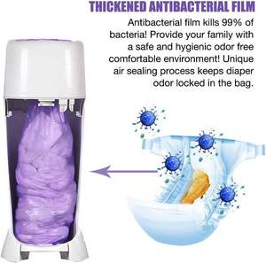 Disposable Diaper Refill Bags Universal Heavy Duty Diaper Pail Liners Continuous <b>Film</b> Nappy Bin Refills Factory Direct - Product Image 3