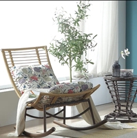 Ensemble table et chaises de balcon, fauteuil d'extérieur style rotin avec dossier