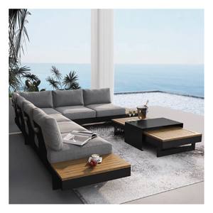 Canapé <span class=keywords><strong>de</strong></span> <span class=keywords><strong>jardin</strong></span> moderne 3 places en rotin pour extérieur nouveauté cadre en aluminium <span class=keywords><strong>bois</strong></span> métal meubles en osier en vente pour les parcs à manger - Product Image 1