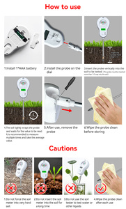 Testador Digital de Solo Wanbang ST 09 de Alta Sensibilidade 6 em 1 <span class=keywords><strong>Detector</strong></span> de PH Umidade Fertilidade Temperatura Umidade Luz Solar - Product Image 5
