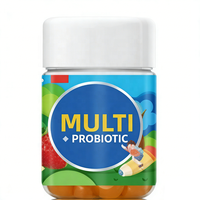 Bonbons gommeux multivitaminés et probiotiques pour enfants, soutien immunitaire, 2 gommes par jour pour enfants et femmes enceintes, 60 unités