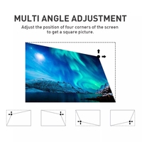 Mini projecteur Touyinger D021 Android 9.0 prenant en charge la 4K, projecteur LED mobile portable 3D HD avec batterie, WIFI DLP